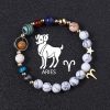 European And American Twelve Constellations Bracelets White Turquoise Eight Planets