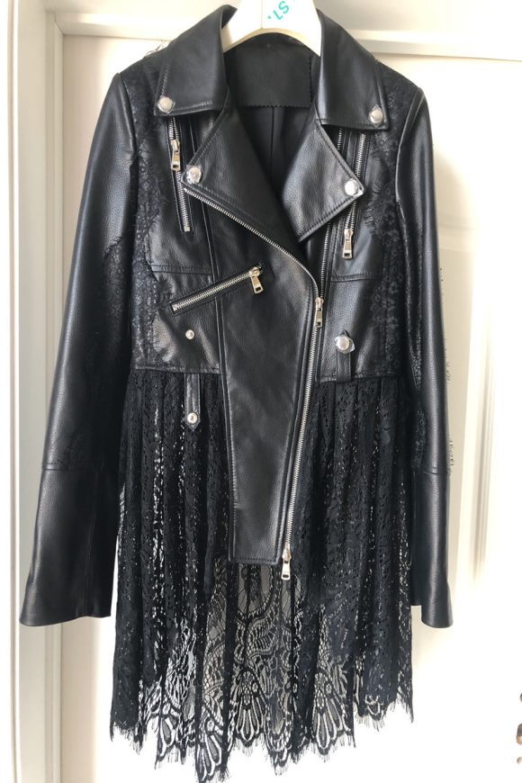 Leather Women's Short Motorcycle Zipper - Image 2