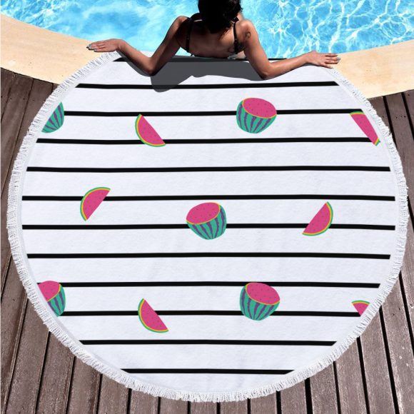 Digital printing round beach towel - Image 6