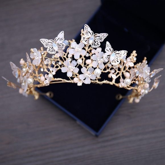 Veil Bride Wedding Dress Crown Three-piece Headdress Crown Super Fairy Series - Image 7