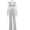 Camisole Slim Straight High Waist Pants Street Glitter Jacket Night Club Suit - Image 7