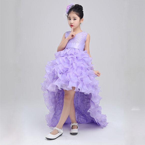 Girls dress wedding flower girl dress skirt child Princess Dress Costume skirt tail 888 piano - Image 2