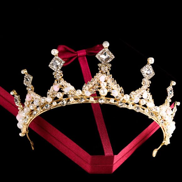 Alloy Pearl Diamond Bridal Crown Jewelry - Image 3