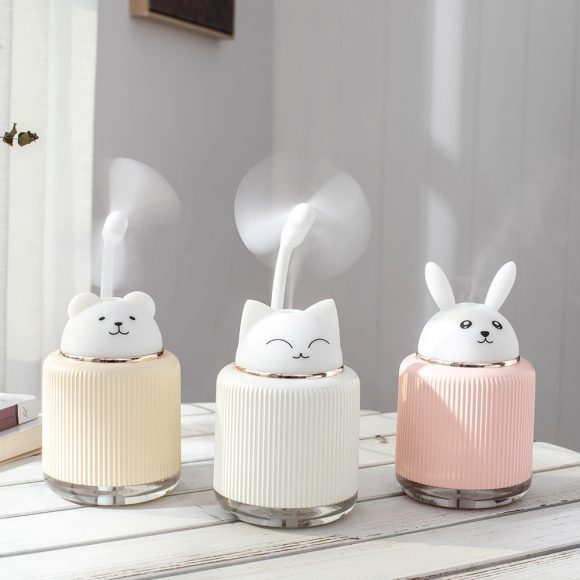 Ultrasonic Air Humidifier for Home Office Cartoon Rabbit 250ML USB Essential Oil Diffuser LED Light Lamp - Image 5