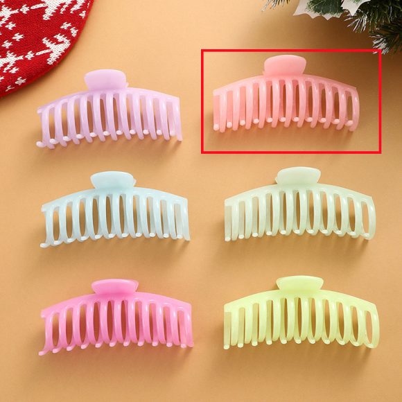 European And American Fluorescent Large Hair Claw Clip Female Headwear - Image 8