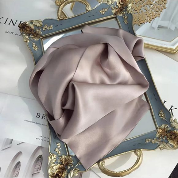 Fashion Women's Monochrome Double-layer Ribbon Scarf - Image 2
