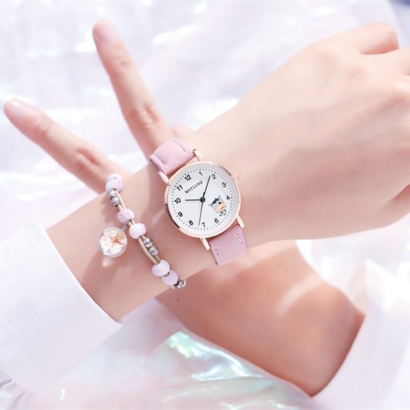 Waterproof Korean Cute Girlfriends Pointer Cartoon Electronic Quartz Watch - Image 3