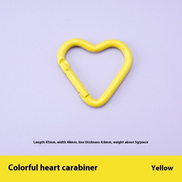 Love Heart Climbing Button Carabiner Heart-shaped Aluminum Alloy DIY Water Bottle Buckle Keychain Accessories - Image 3