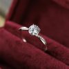 S925 Sterling Silver D-color High Carbon Stone Artificial Diamond Ring - Image 4