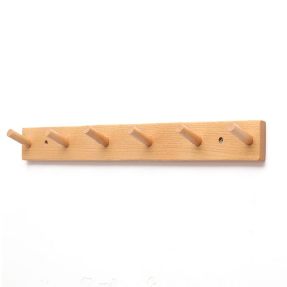 Clothes Hanging Rack Solid Wood Hook Strong Clothes Hook - Image 3