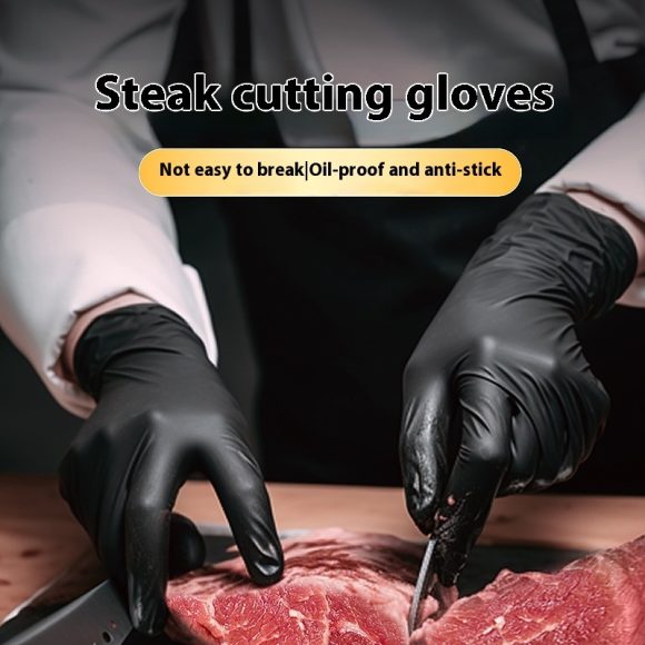 Disposable Nitrile Black Rubber Gloves - Image 5