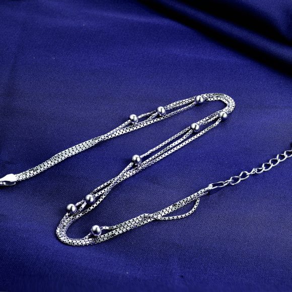 Korean Style Minimalist Creative Hipster S925 Silver Anklet - Image 4