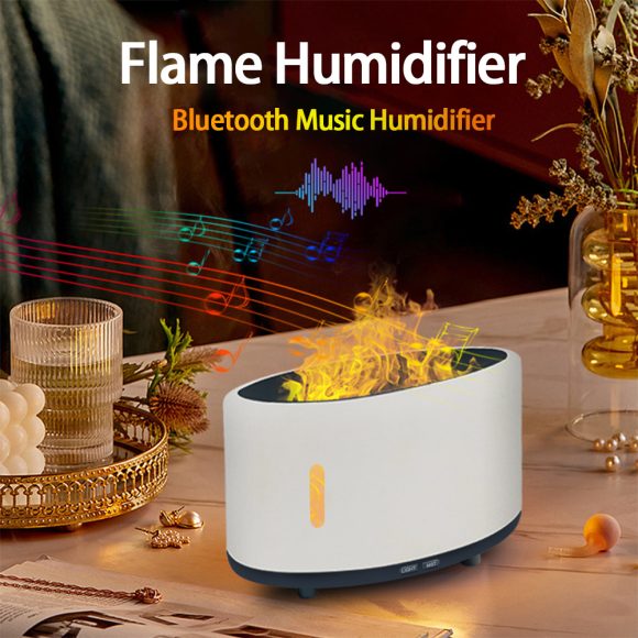 Flame Humidifier Bluetooth Remote Control LED Light Aromatherapy Humidifier Customized 150ml Flame Aromatherapy Machine - Image 5