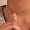 Rectangular 12month Birthday Stone Pendant Colorful Zircon Clavicle Chain - Image 4