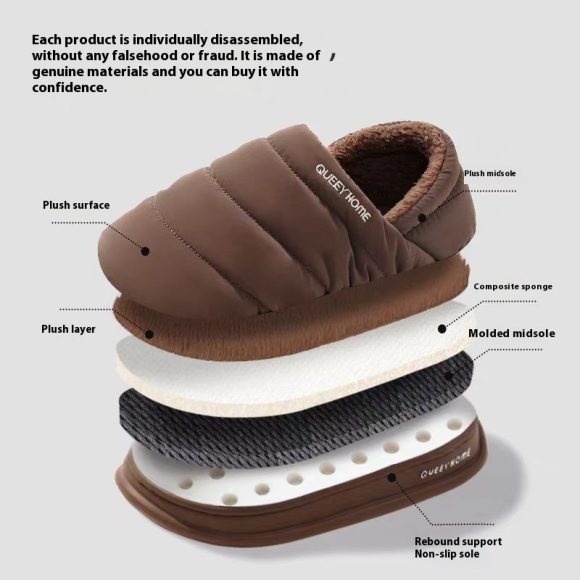 Men's Winter New Waterproof Interior Home Cotton Slippers - Image 3