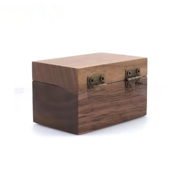 Walnut Wooden Engagement Ring Box - Image 3