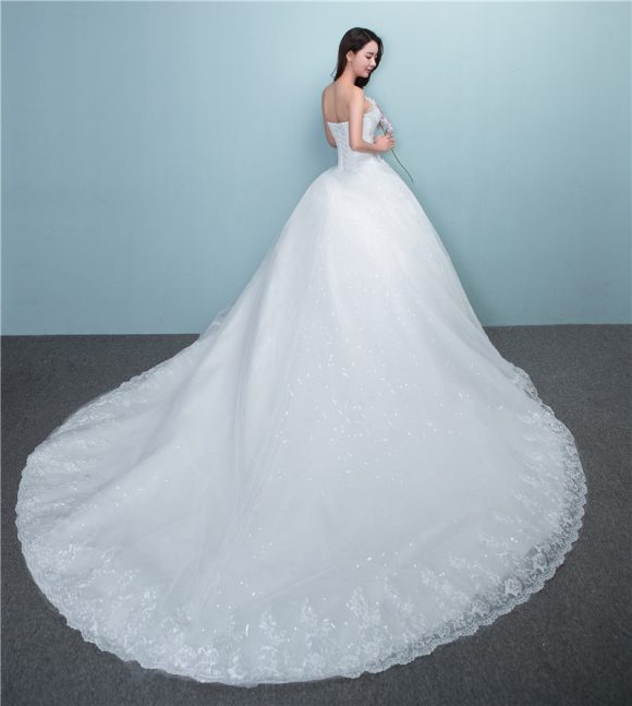 Aliexpress wedding bride wedding dress new large tail size wedding dress factory wholesale TH52 - Image 5