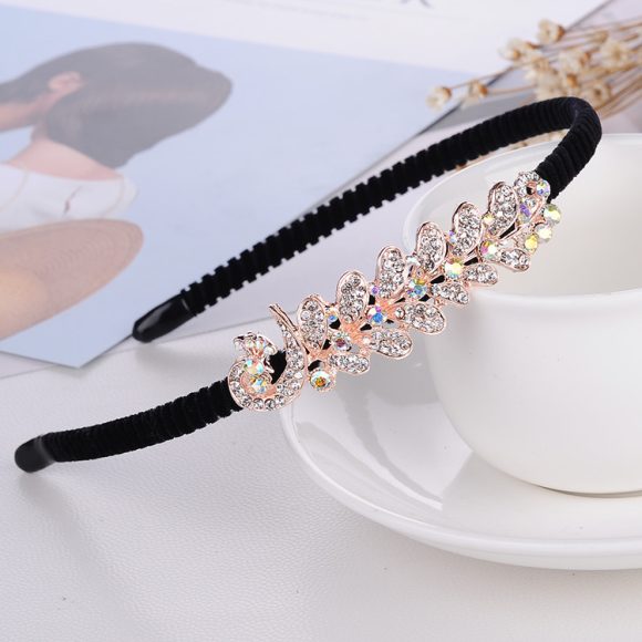 Rhinestone Bow Headband For Women Head Accessories - Image 4