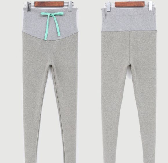 South Korea maternity new winter pregnant women foot leggings and cashmere trousers abdomen supporting feet thick spot - Image 5