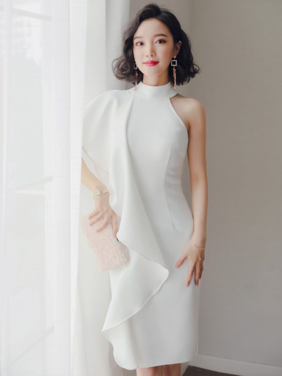 Party party white short evening dress - Image 5