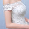summer paragraph white word shoulder wedding dress lace wedding bride wedding dress wholesale custom - Image 5