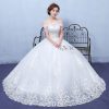 summer paragraph white word shoulder wedding dress lace wedding bride wedding dress wholesale custom - Image 3