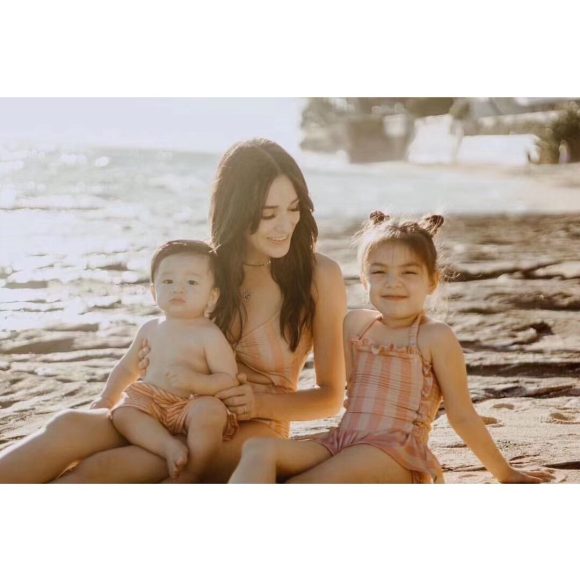 Children's Swimwear Ins Explosion Models Girls Siamese  Striped Princess Wind Lace Swimsuit - Image 4