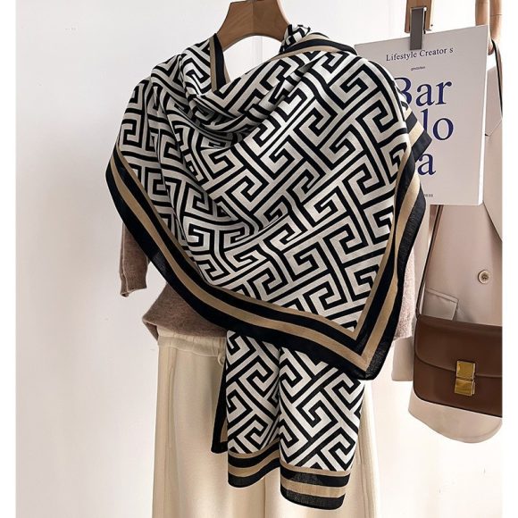 Color Matching Fashion Scarf Scarf Thin Warm Scarf Talma - Image 2