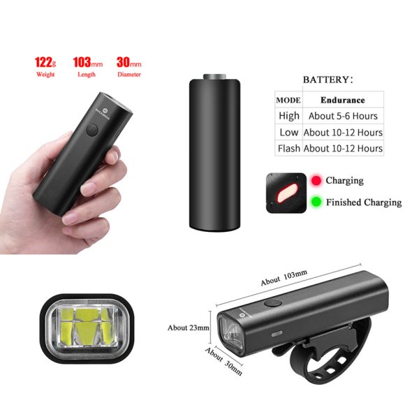 Bicycle light headlights night riding glare flashlight USB charging - Image 8