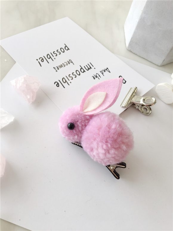 Hair ball rabbit hair ring - Image 9
