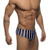 Low Rise Tight Vertical Stripes Beach Training Competition Swimsuit - Image 2