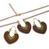 Colored Rope Winding Earrings Necklace Two-piece Set - Image 2