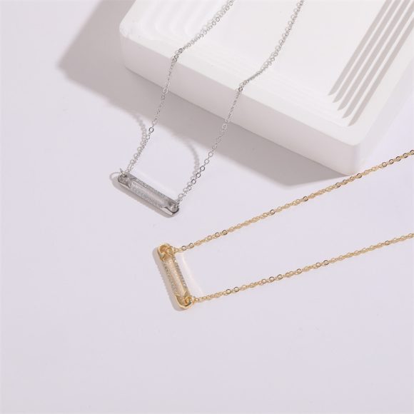 Pin Zircon Pendant Clip Personalized Design Versatile 14k Necklace - Image 6