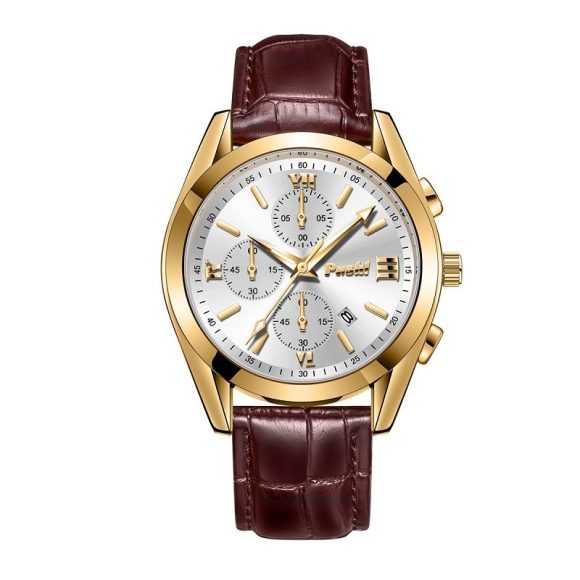 Fashion Men's Quartz Watch High-end Business Waterproof Watch Genuine Leather - Image 7