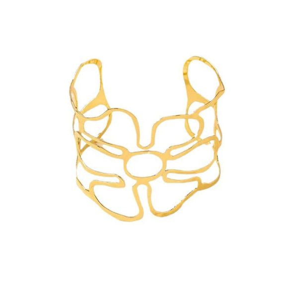 Hollow-out Petals Open-ended Bracelet - Image 5