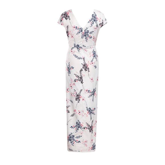 Printed Slim Thin Floral Chiffon Dress - Image 2