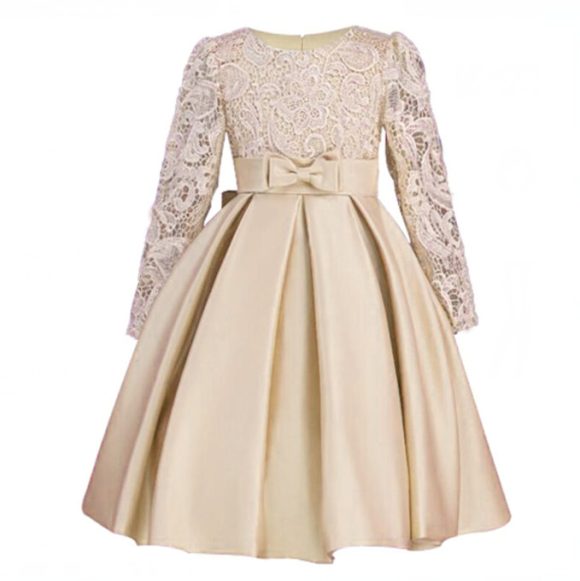 Carisa Europe and America autumn and winter children's dress princess dress long sleeve flower girl dress female purple lace costumes wholesale - Image 2