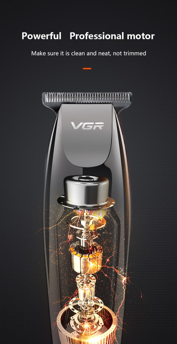 V30 Professional Waterproof Hair TrimmerDisplay Men's Hair Clipper Grooming Low Noise Clipper Titanium Ceramic Blade Adult Razor - Image 4