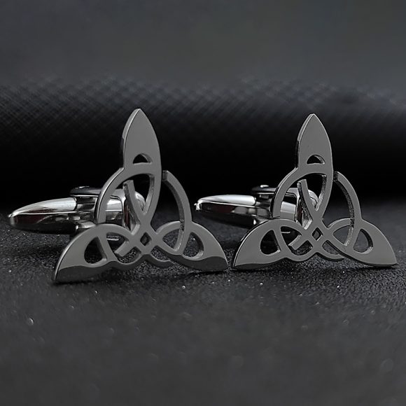 Geometric Triangle Symmetrical Hollow Men's Suit Cufflinks - Image 9