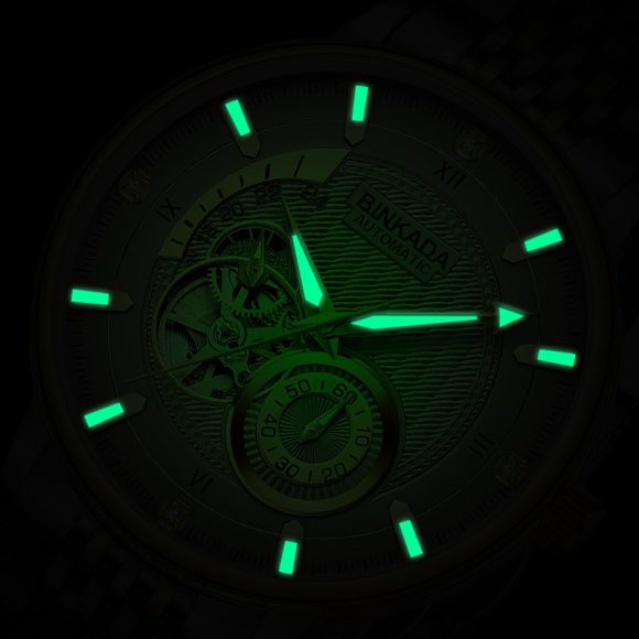 Full-automatic Watrproof Watch Live Hot Men's Watch Multi-function Mechanical Watch - Image 5