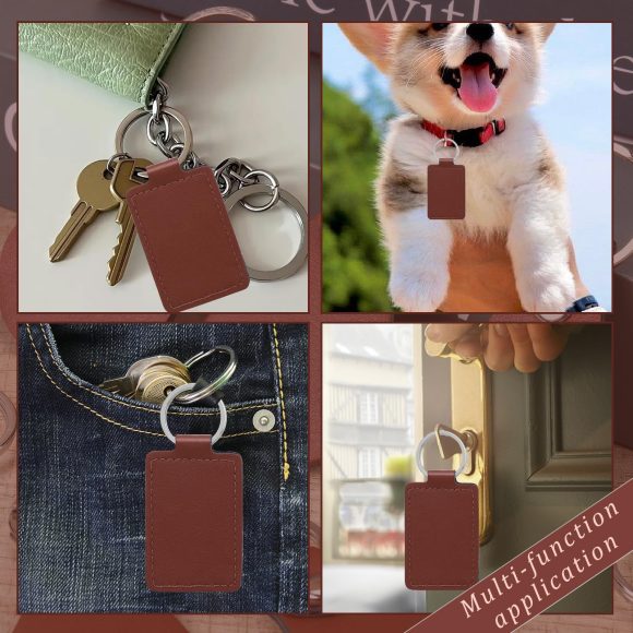 Printing Of PU Leather Keychain Pendant - Image 3