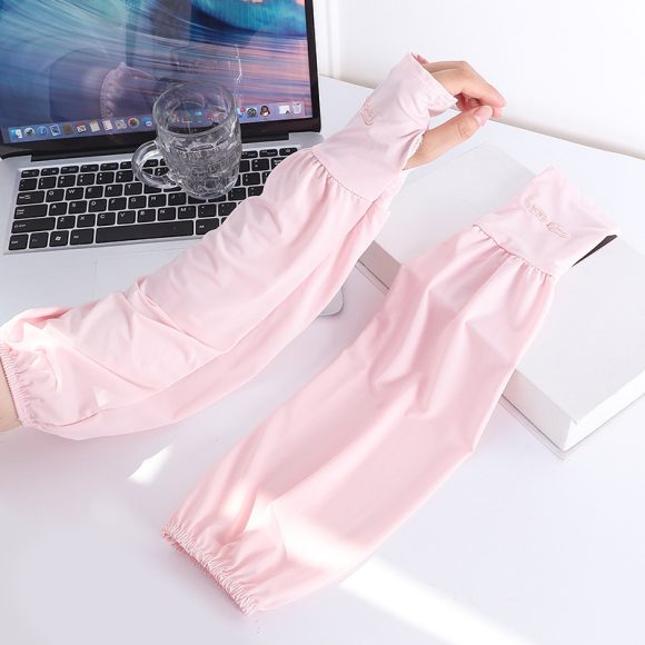 Viscose Fiber Oversleeve Sun Protection Thin Loose Gloves Sleeves - Image 4