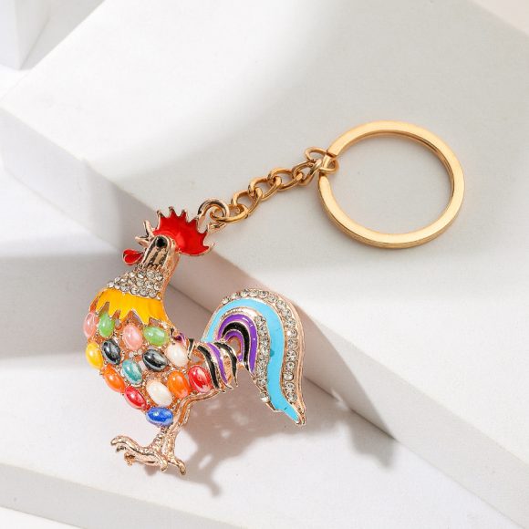 Chante Clair Key Ring Pendant Alloy Dripping Oil Diamond - Image 2