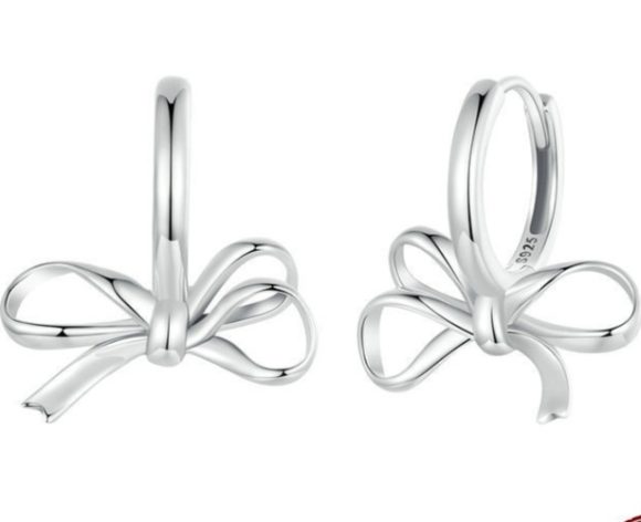 Simple All-match Bow Ear Clip S925 Sterling Silver - Image 5