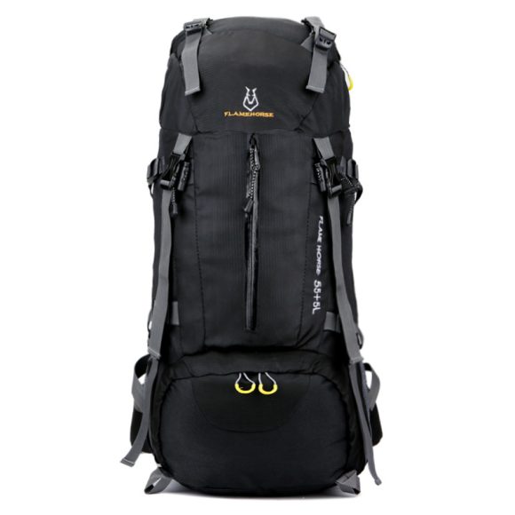 Mountaineering waterproof outdoor sports nylon bag Wild camping backpack Rainproof 60L mountaineering bag wholesale - Image 9