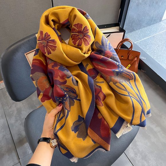 Double-sided Winter Thicken Thermal Scarf Temperament Shawl Outer Match - Image 4