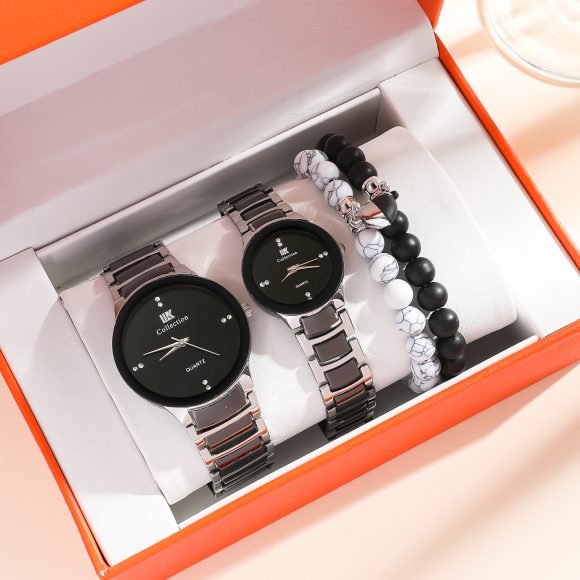 New Fashion Simple All-match Couple Watch Heart Bracelet Suit - Image 9