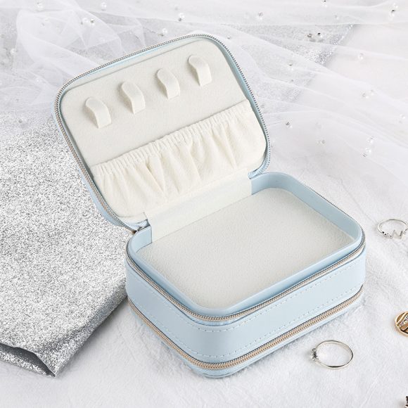 Simple Zipper Leather Jewelry Box Storage - Image 5