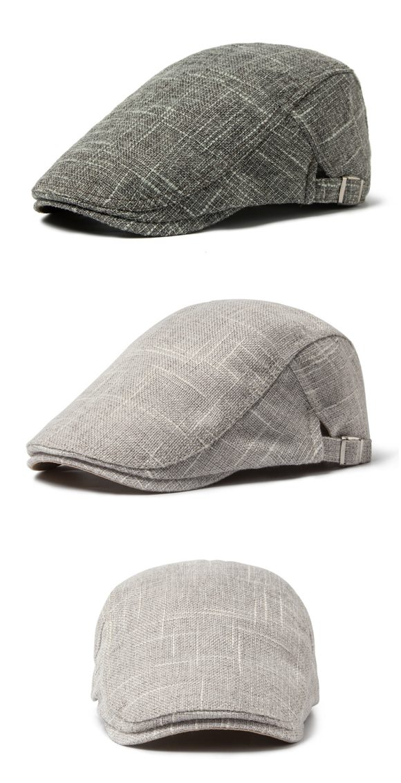 Men's Breathable Retro Casual Cotton And Linen Beret - Image 4
