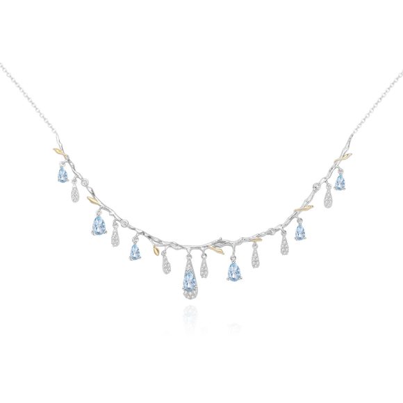 S925 Silver Natural Topaz Necklace - Image 8